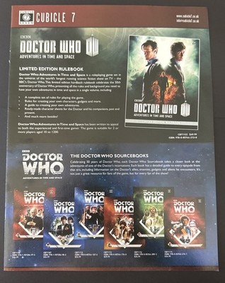 Doctor Who Adventures in Time and Space PRINT ADVERT Rulebook Sourcebooks TTRPG