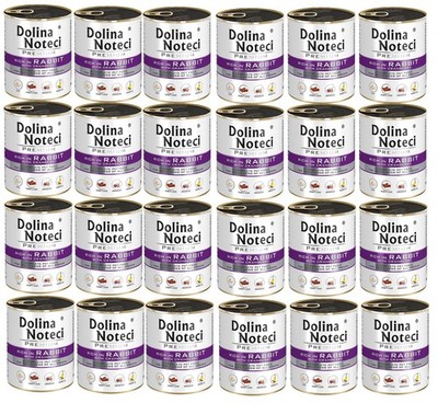 DOLINA NOTECI Premium Nassfutter mit Kaninchen und Moosbeere 24x800g