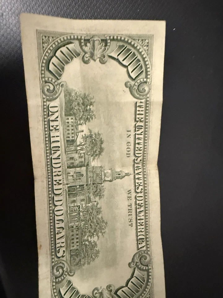 Series 1985 $100 One Hundred Dollar Bill Small Head Old Style Vintage VERY RARE - Image 2 of 2