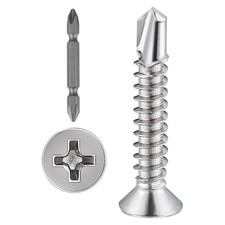   300pcs  8 1  for Sheet Metal Self-Tapping Screws 410 Stainless Steel Flat Head...