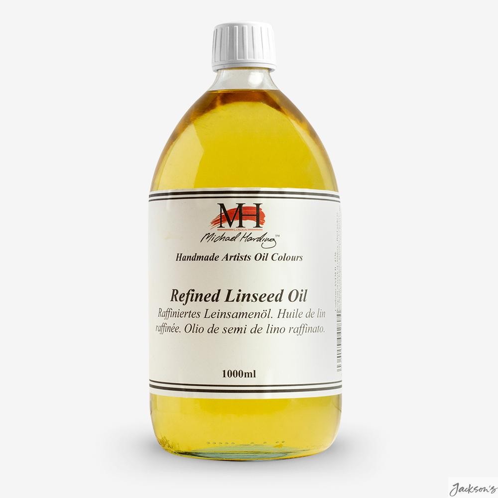Michael Harding Refined Linseed Oil 1L Oil Paint Medium For Artists