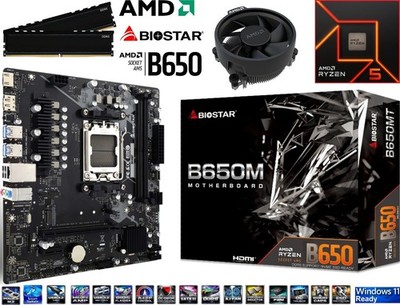 PC Aufrüstkit Bundle AMD Ryzen 5 9600X bis 64GB DDR5 mit Biostar B650MT