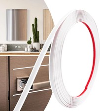 Flexible 0.25In x 20Ft Self-Adhesive Waterproof Wall Molding Trim - White
