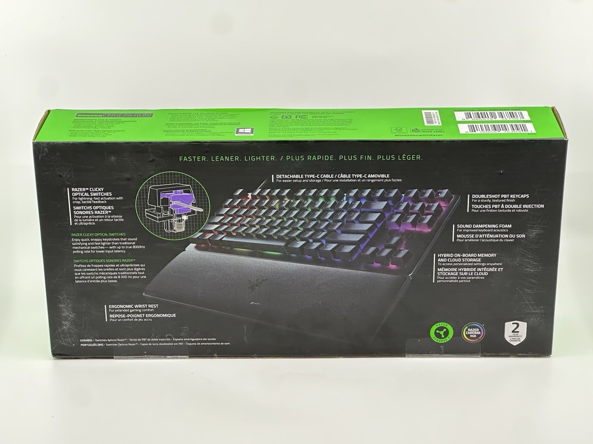 Razer Huntsman V2 Tenkeyless Optical Gaming Keyboard (Clicky