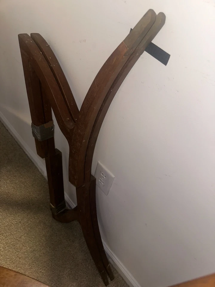 Mid Century Oval Brass Tea Tray Table Moroccan Coffee Table With Spider legs - Image 2 of 2