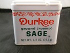 VINTAGE DURKEE SAGE SPICE TIN - PARTIALLY FULL — photo 5