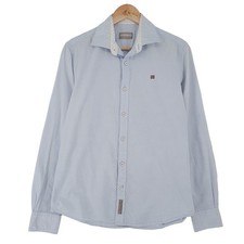 Napapijri Mens Shirt Blue Button Up Casual Everyday Classic Pp1 Size M