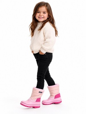 Lands  End Kids Pink Winter Snow Boots US 12 Toddler Insulated Water Resistant