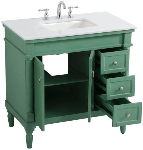 Elegant Lighting VF13036-VW Lexington 36" - Wood - Picture 11 of 12