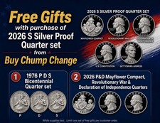 2026 S US MINT Proof Silver Quarters  Set + BONUS 1976  PDS & 2026  P&D QUARTERS