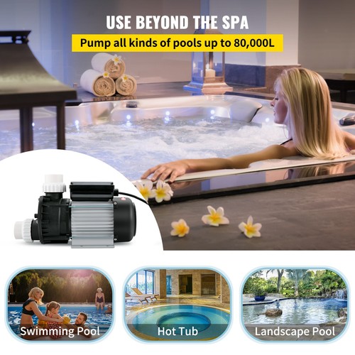 VEVOR Swimming Pool Pump 0.7HP Single Speed Spa Water Circulation Pump 19500L/H - Picture 4 of 12