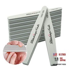Sponge Nail File and Buffers 10Pcs for Nail Art Care Double Sides Design Gray