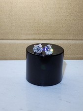 Unisex oval moissanite 925 studs. 3.0 tcw. sc...