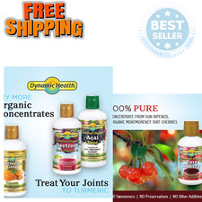 Dynamic Health Organic Tart Cherry Juice Concentrate 16 Servings 100 Pure 16oz
