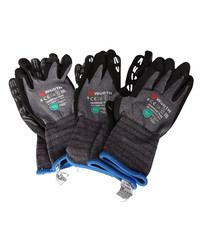 Wurth TIGERFLEX® Plus Protective Gloves Nitrile Foam Coating Size 8 (3 Pairs)