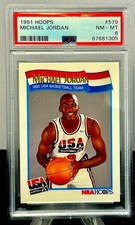 MICHAEL JORDAN (HOF) 1991 HOOPS NM/MT USA DREAM TEAM #579 PSA 8 LOOK