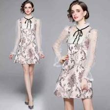 vestito abito donna boho bohemian corto mini rosa elegante raso pizzo GIPSY 9016