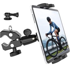 Bike Tablet Holder Metal Motorcycle Tablet Mount Anti Shake Handlebar Clamp For