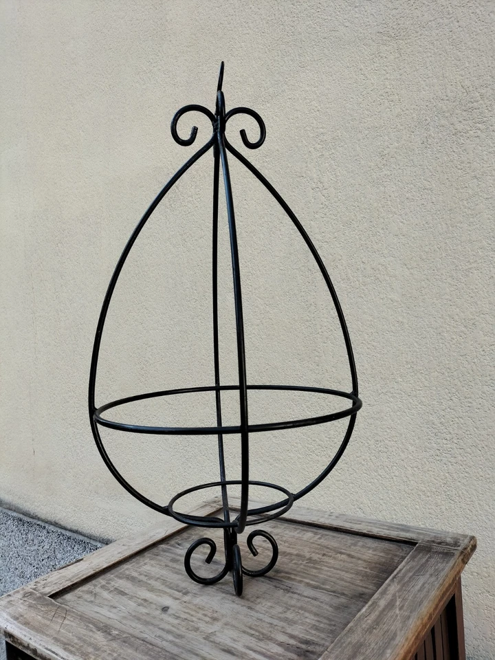 Particolare E Bella Struttura in Ferro Porta Piante Lampade o Gabbia Per Uccelli - Immagine 3 di 4