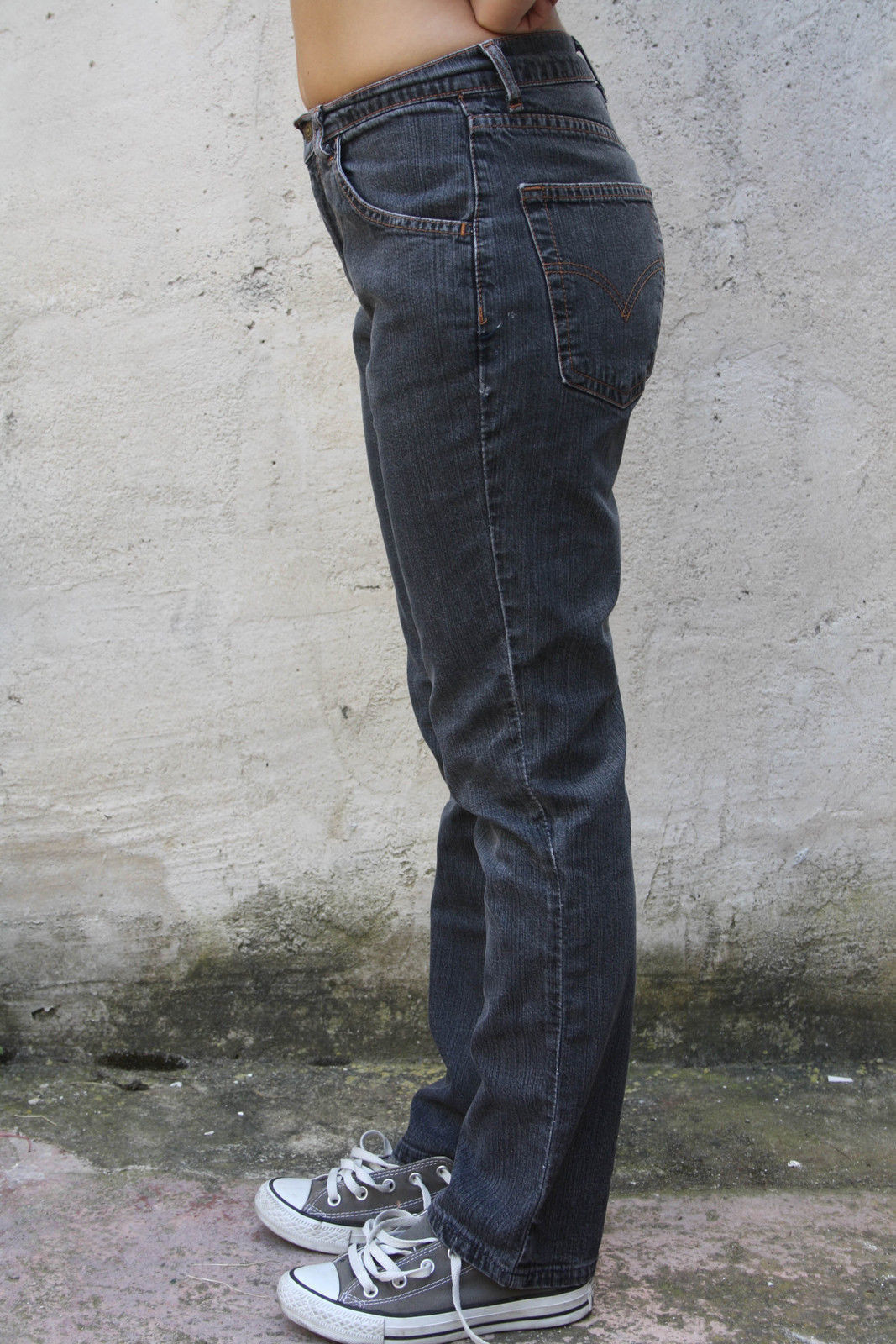 LEVIS 525 Stretch Vintage 80s Dark Grey Denim Jeans W28 L27 Uk10 Faded  Bootcut | eBay