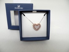 Authentic Swarovski "CUPID" Crystal Heart Pendant Mixed Metals New in Box