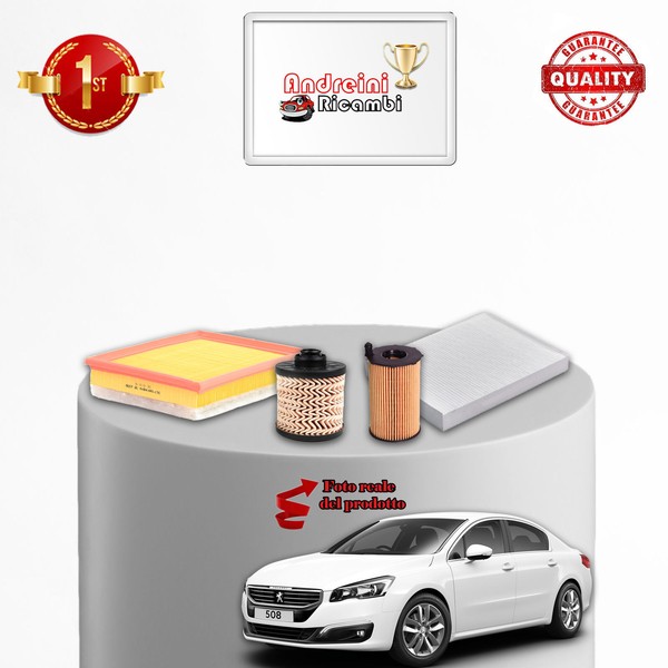 Set Service 4 Filter Peugeot 508 1.6 Bluehdi 88KW 120CV Von 2014->-image