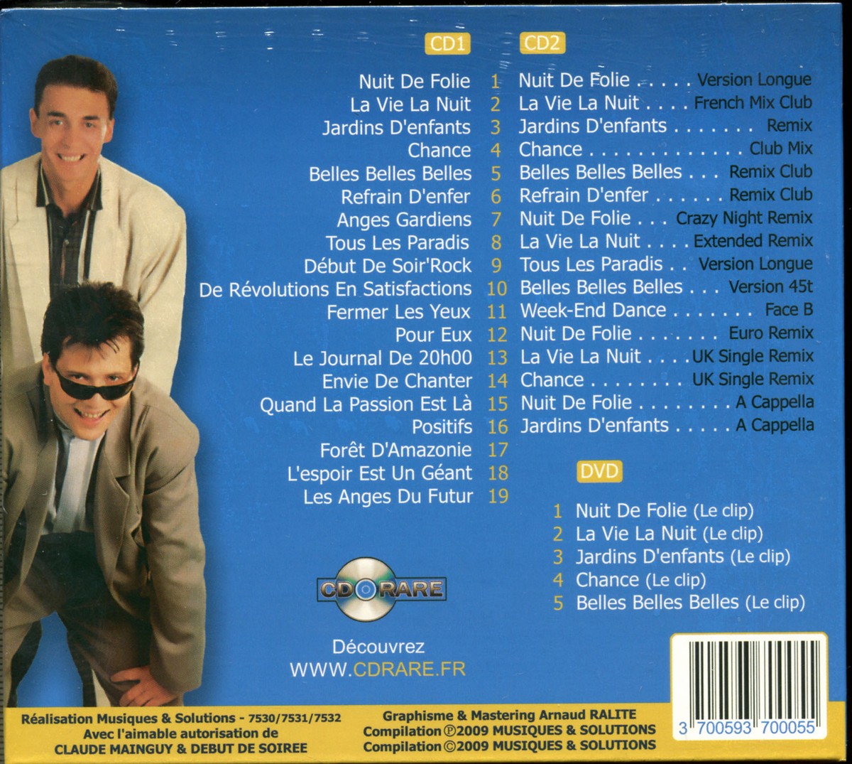 DEBUT DE SOIREE - BEST OF DE FOLIE - NUIT DE FOLIE - 2 CD +