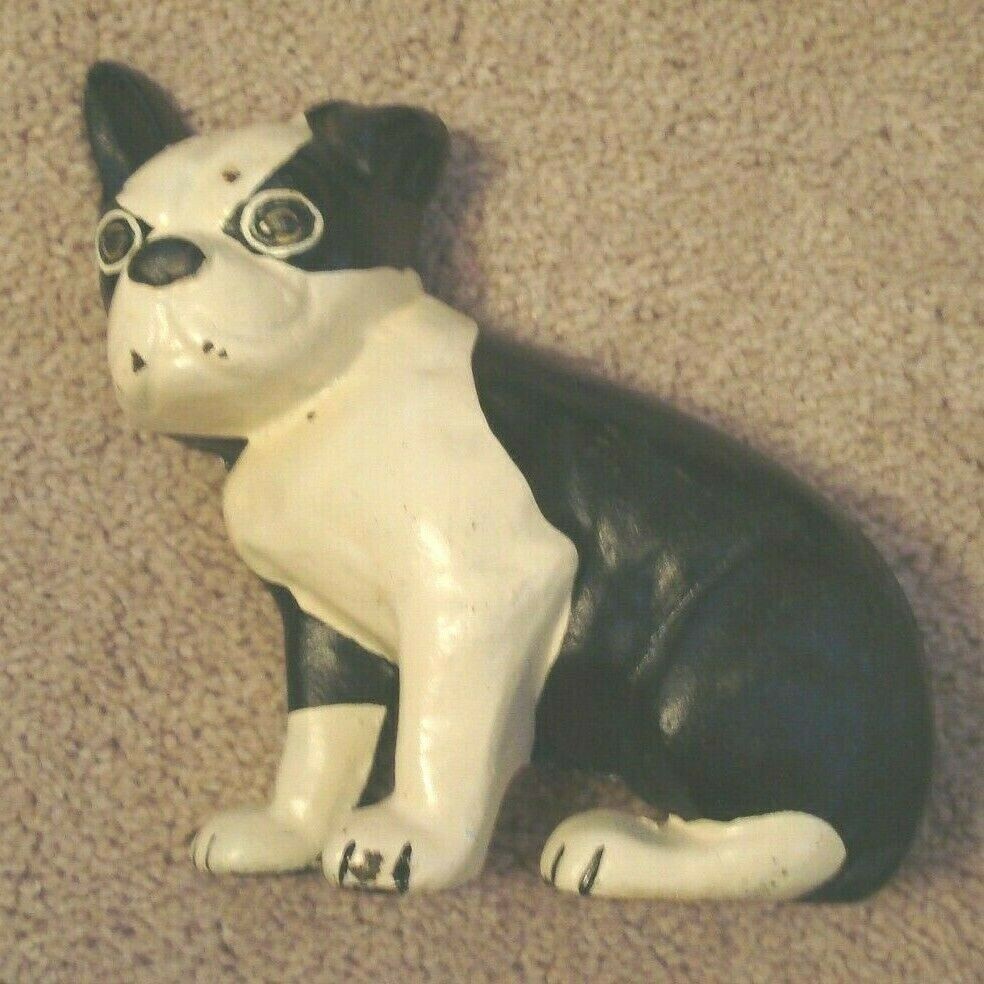 Vintage Cast Iron Bull Dog Door Stop eBay