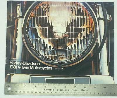 AMF Harley Davidson 1981 V-Twin Motorcycles Catalog Sales Brochure VTG