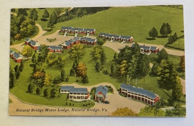 Vintage Postcard ~ Natural Bridge Motor Lodge Motel Aerial View ~ Virginia VA