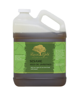 Gallon Premium Liquid Gold Sesame Oil Unrefined Pure & Organic Skin Hair Health