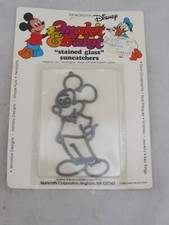 NEW - Vintage 1981 Make It Bake It Disney Mickey Mouse Stained Glass Suncatcher