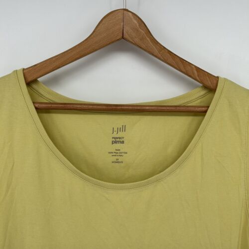 J Jill Womens Yellow Round Neck Perfect Pima Tank Top Sleeveless Size 3X NEW - Picture 2 of 9