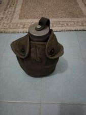 Borraccia con Gavetta Alluminio Militare Esercito 1975 Vintage Come Nuova 