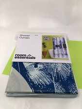 Room Essentials Blue Palm 70" X 72" PEVA Shower Curtain 064-18-2510