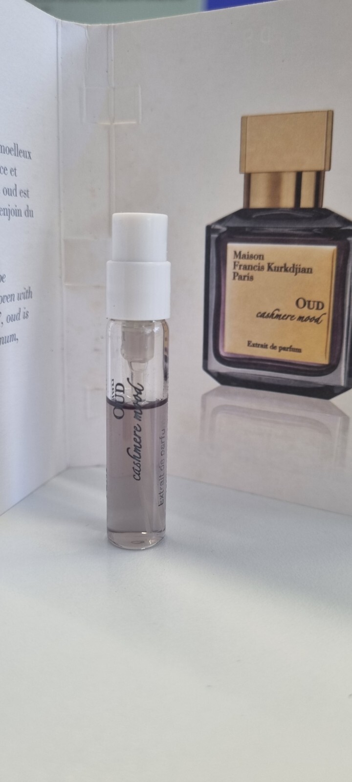 Oud Cashmere Mood MFK Extrait de Perfum Vial remains from 0.06 Oz /2 ml