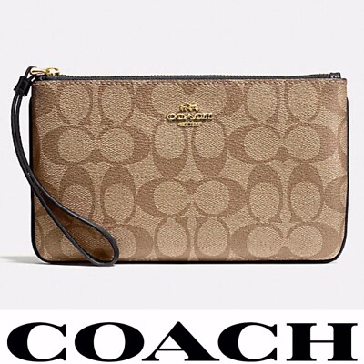 coach large wristlet size