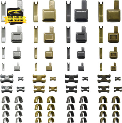 80Pcs Metal Insertion Pin Set Zipper Repair Kit Latch Slider Retainer, Zipper Se