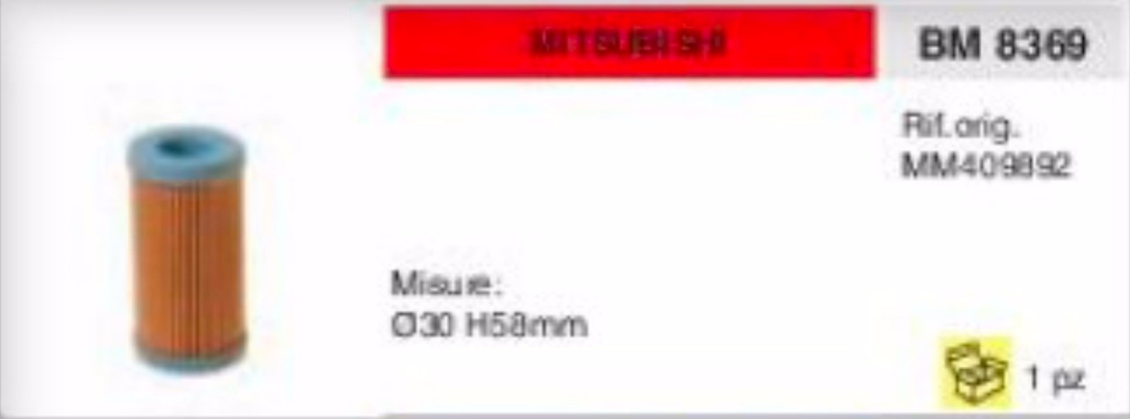 MM409892 Ölfilter Motor Mitsubishi Ø 30 H | eBay