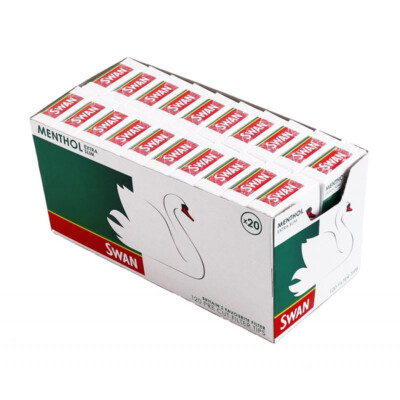 Swan Menthol extra dünne Filterspitzen 120s x 20 (volle Box mit 2400 Mentholspitzen)