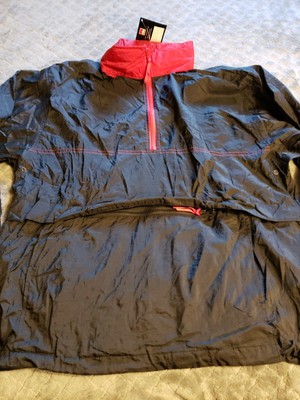 NWT Vtg 90s Marlboro Gear 99 Black Red Windbreaker Track M hood Folds pouch