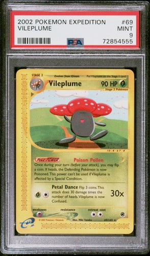 Vileplume graded PSA 9 for sale on eBay