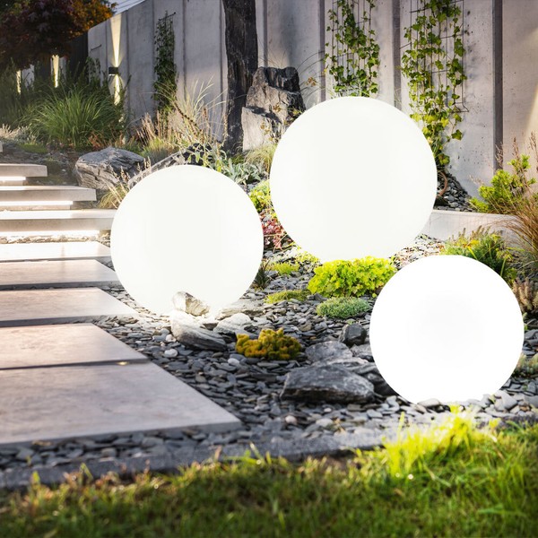 Solarlampe Solarleuchte Steckleuchte Garten Akku IP44 Erdspieß Weiß Led 3Er Set-image