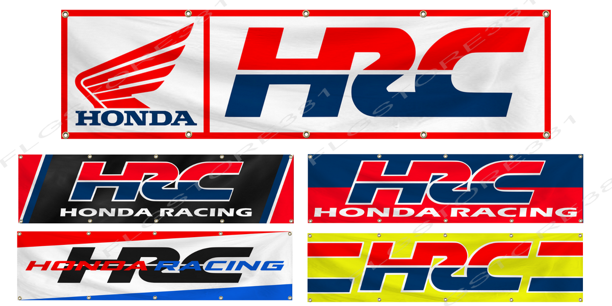 HRC Banner Flag 2X8 Ft Honda Racing MotoGp Repsol Motocross Wall