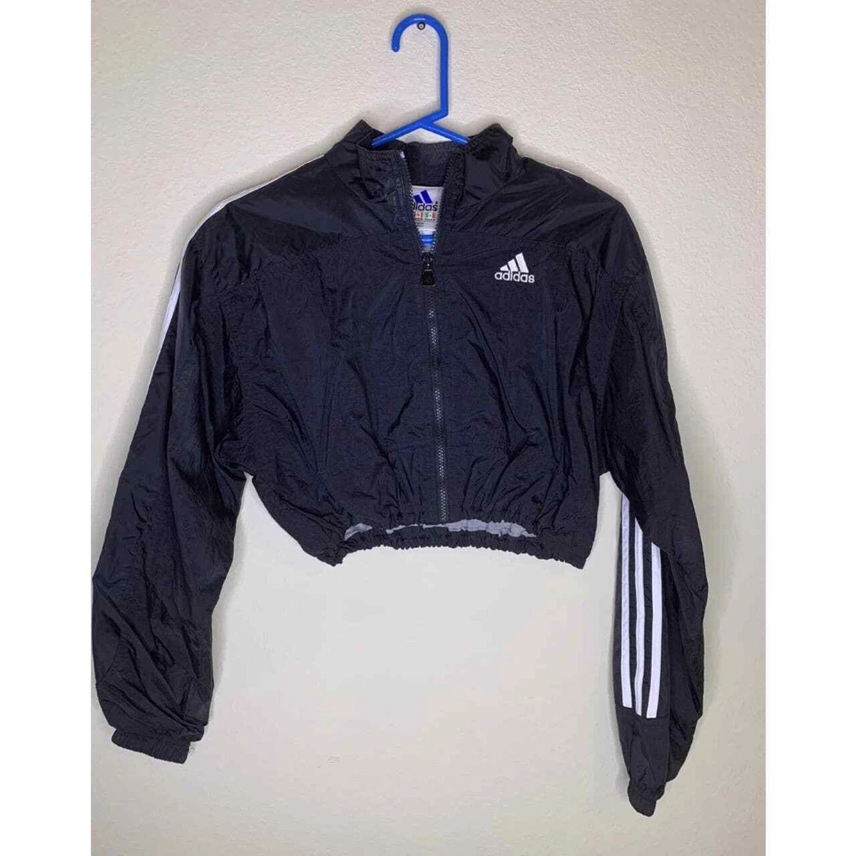 Adidas cropped windbreaker jacket store