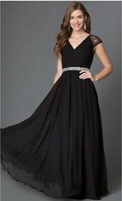 Roiii Women V-Neck Wedding Formal Dress Casual Long Prom Evening Party Dress