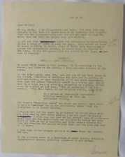 Marc Brandel signed letter/22nd October,1968