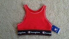 BNWT CHAMPION RED SPORTS BRA GYM SZ M MESH INSERT RUNNING YOGA BODY PUMP COMBAT 