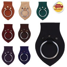 Universal Functional Genuine Bovine Leather Medieval Axe Ring Frog  8 Colors
