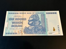 MAKEOFFER~Zimbabwe 100 Trillion Dollars ($)AA 2008 UNC~ONE NOTE~BESTPRICE